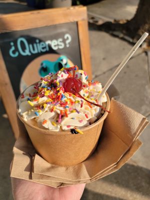 Classic Hot Fudge Sundae, $13, August 2023 at Crust Vegan Bakery in Philadelphia