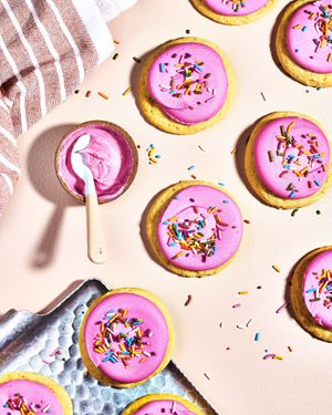 Soft frosted sugar cookies at Crust Vegan Bakery in Philadelphia