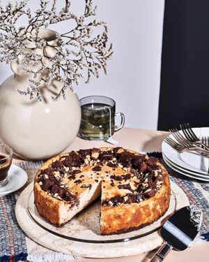 Peanut butter brownie cheesecake at Crust Vegan Bakery in Philadelphia