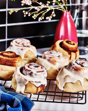 Cinnamon buns at Crust Vegan Bakery in Philadelphia