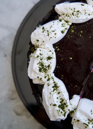 Matcha Blueberry Cheesecake at Green One BTC in Ljubljana