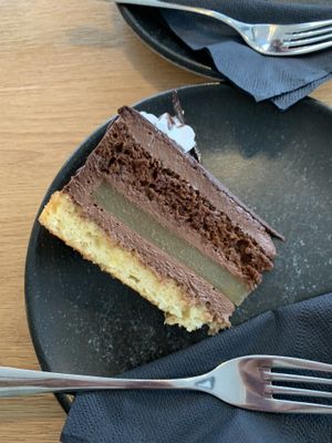 Vegan orange cake  at Green One BTC in Ljubljana