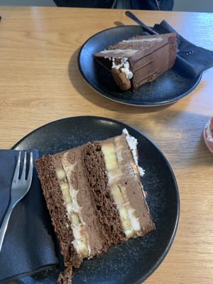 Vegan banana cake  at Green One BTC in Ljubljana