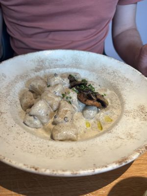 Gnocci with truffle  at Green One BTC in Ljubljana