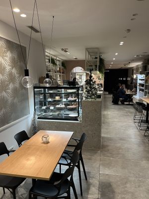 Bar and desserts display  at Green One BTC in Ljubljana