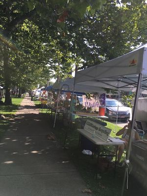 Market vendors  at Tremont Farmers Market in Cleveland
