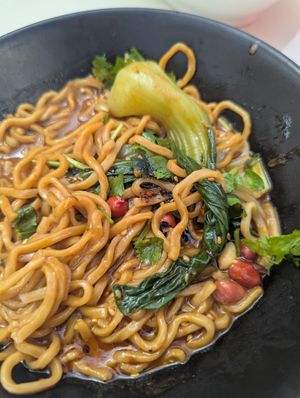 Vegan Dan Dan Noodles - great spice  at Nine Dumplings Nine Dishes in Vancouver
