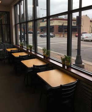 Inside seating & eating area at Mississippi Market Food Co-op - Selby Ave in St Paul