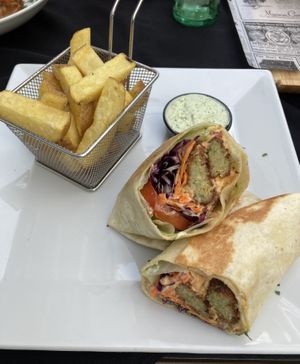 Falafel wrap at Phoenix Belgian Vegg in Malaga