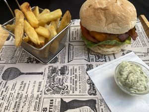 Burger   at Phoenix Belgian Vegg in Malaga