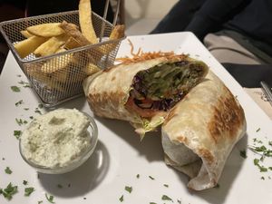 Falafel wrap  at Phoenix Belgian Vegg in Malaga