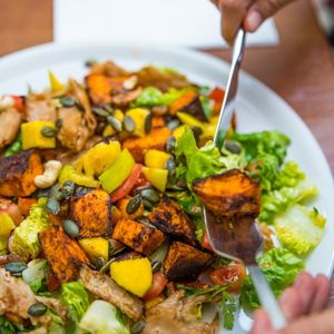 Salad at Phoenix Belgian Vegg in Malaga