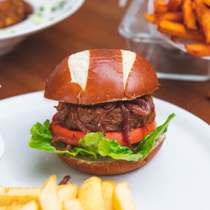 Beyond burger at Phoenix Belgian Vegg in Malaga