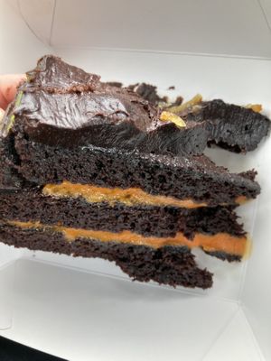 Chocolate Orange Cake at The Midge Bite Cafe in Achnasheen