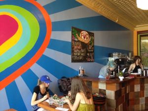 Restaurant interior at FuD in Kansas City