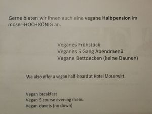Vegan duvets  at Moserwirt Gasthof in Maria Alm