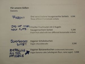 Vegan desserts at Moserwirt Gasthof in Maria Alm