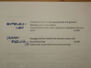 Menu  at Moserwirt Gasthof in Maria Alm