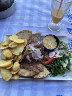 Vegan gyros   at Zorbas in Zakynthos