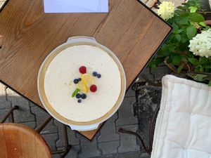 vegan lemon cake at Patina in Mannheim