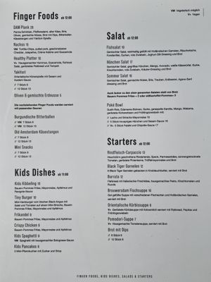 Menu   at Zeil & Surfcentrum Brouwersdam in Ouddorp