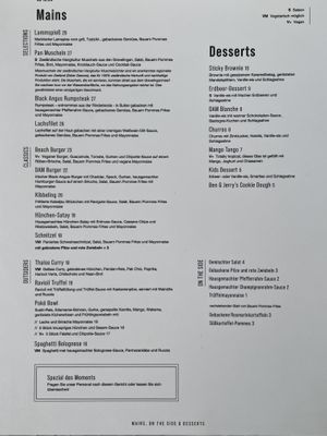 Menu   at Zeil & Surfcentrum Brouwersdam in Ouddorp