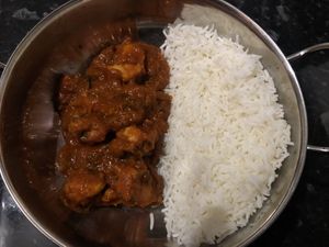 Boiled Rice and Soya Vindaloo (this is half a portion of each)  at Port ‘N' Ale in Tipton