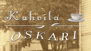 The logo of the café at Kahvila Oskari in Lahti