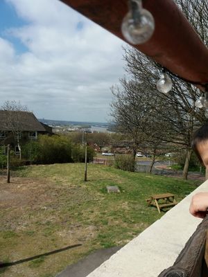 View from the terrace. at Cafe Under the Spire in Gateshead