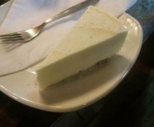 Vegan Vanilla Cheese cake. at Cafe Under the Spire in Gateshead
