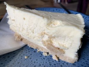 VG vanilla cheesecake   at Cafe Under the Spire in Gateshead