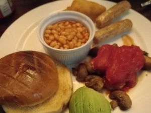 Vegan Full English Breakfast. at Cafe Under the Spire in Gateshead