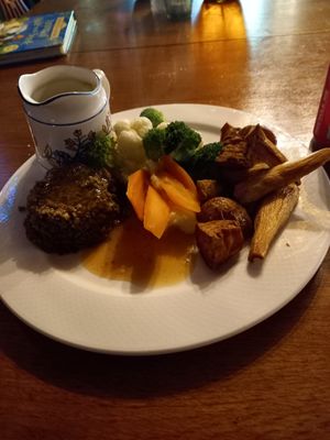 Vegan Sunday Dinner. at Cafe Under the Spire in Gateshead