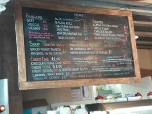 Menu part 1. at Cafe Under the Spire in Gateshead