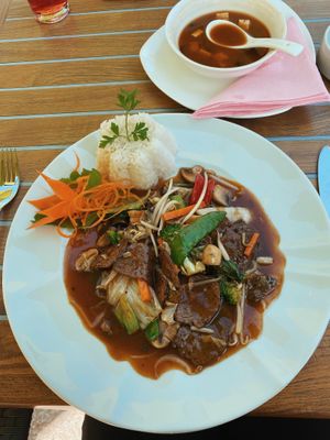 Vegan beef at Tau in Vienna