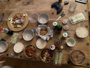 A mix of everything.. main courses, summer rolls, sushi etc at Tau in Vienna