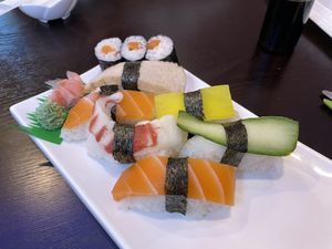vegan sushi set  at Tau in Vienna