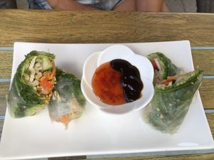 Seegras summer rolls   at Tau in Vienna
