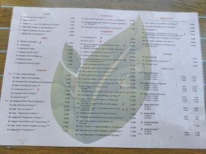 Menu at Tau in Vienna