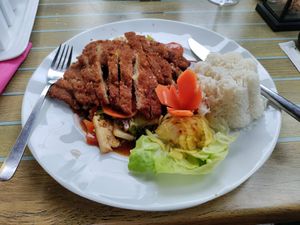 Fried 'duck' at Tau in Vienna