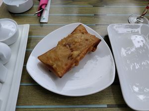 Huge spring roll at Tau in Vienna