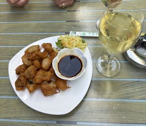 Deep fried mushrooms  at Tau in Vienna