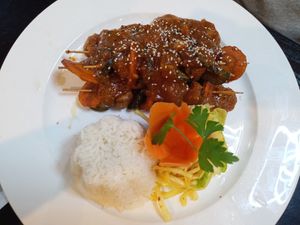 Satay "chicken" at Tau in Vienna