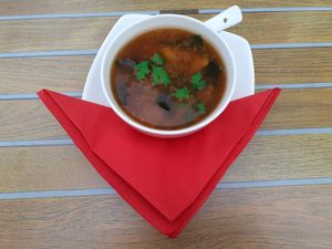 Miso soup at Tau in Vienna