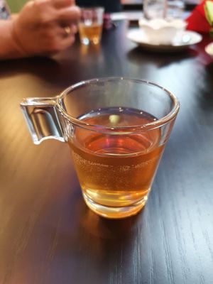 selbstgemachter(!) pflaumenwein / homemade(!) plum wine at Tau in Vienna