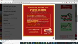 Pizzacard discounts at Pizza on Tour - Delivery in Vienna