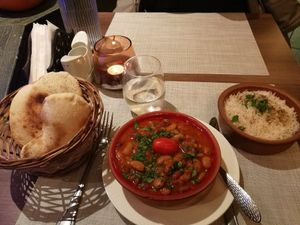 Fasolia med ris (The whole serving). at Forever in Malmo