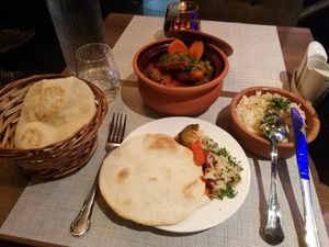 The whole serving of Tajin Kebab at Forever in Malmo