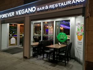 Front of the restaurant at Forever in Malmo