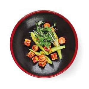 avocado hot (baked avocado with tofu, tomatoes and hot sauce) at Tanuki in Samara